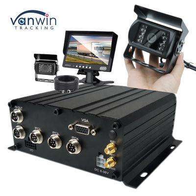 System mobilnego nadzoru 4CH AHD 1080P w pojeździe z pamięcią HDD i wyświetlaczem monitorowania HD