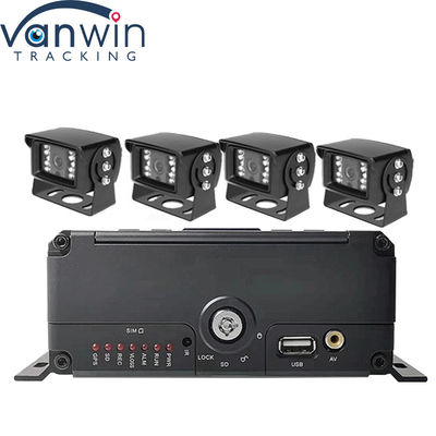 System mobilnego nadzoru 4CH AHD 1080P w pojeździe z pamięcią HDD i wyświetlaczem monitorowania HD