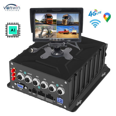 4CH 1080P AI Mobile DVR System z GPS Tracker & Vehicle Reverse Camera