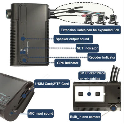 Nowy produkt - nagrywacz jazdy w pełnej rozdzielczości HD 1080P 1-4 kanały Global Positioning System Tracking Vehicle Camera