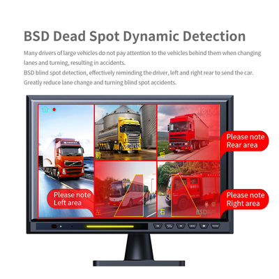 10,1-calowy monitor cofania z ekranem dotykowym IPS 5CH Split DVR, zestaw kamery cofania AHD 1080P BSD dla ciężarówki, autobusu, kampera