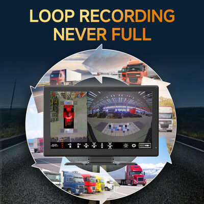 System AI MDVR z widokiem dookólnym z czterema kamerami typu rybie oko, noktowizją i nagrywaniem z dużą liczbą klatek na sekundę dla pojazdów ciężkich