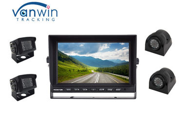Solidny 4CH 1080P LCD Quad Car Video Monitor DVR 12 ~ 24V z 4 kanałowymi wejściami HD