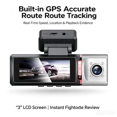 3-kanałowa kamera samochodowa AI 4G, 4K z przodu, ADAS i DMS, śledzenie GPS, całodobowy monitor parkowania