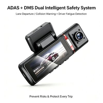 4K Advanced Assisted Driving Dashcam GPS ADAS DMS Z WIFI Wsparciem Do Monitorowania Parkowania