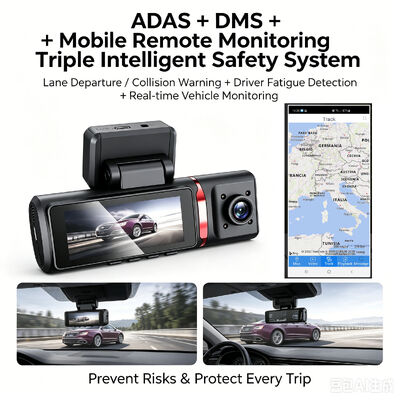 3 kanały HD DVR Dash Cam 4G 4K Front 1080P Kabina tylna GPS Tracking ADAS DMS 24/7 Monitor parkowania dla bezpieczeństwa floty