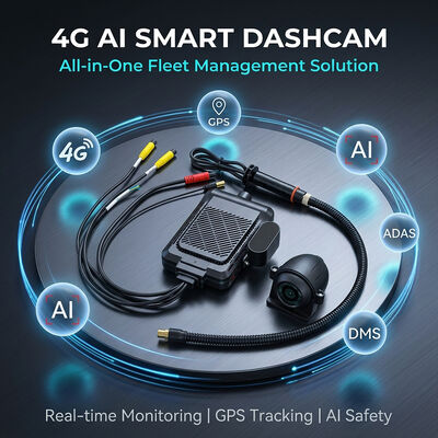 Inteligentny rejestrator 4G Dash z AI Video Telematics GPS WiFi i przycisk alarmowy SOS dla bezpieczeństwa floty