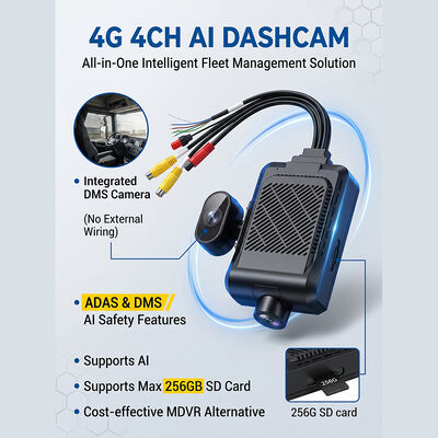 Nagrywarka 4G dla ciężarówek z systemem ADAS BSD - GPS Telematyka Kamery z przyciskiem SOS
