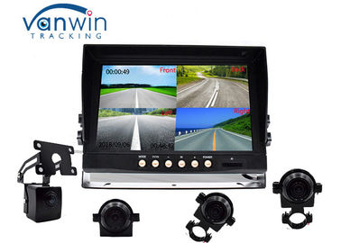360 ° 7-calowy samochodowy monitor wideo DVR System 128 GB Karta SD Nagrywanie 4 kamery Wejścia