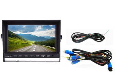Zabezpieczenia Monitor samochodowy 360 stopni TFT, 7-calowe ekrany samochodowe Monitory wideo Przechowywanie kart SD