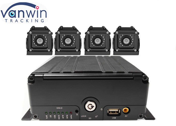 4ch 4G GPS WIFI H.265 HDD mobilny rejestrator samochodowy dvr dla zarządzania flotą pojazdów
