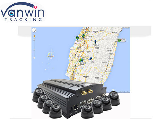 8-kanałowy mobilny rejestrator DVR z obsługą 3G, 4G, GPS i dysku twardego 2TB do monitoringu pojazdów CCTV