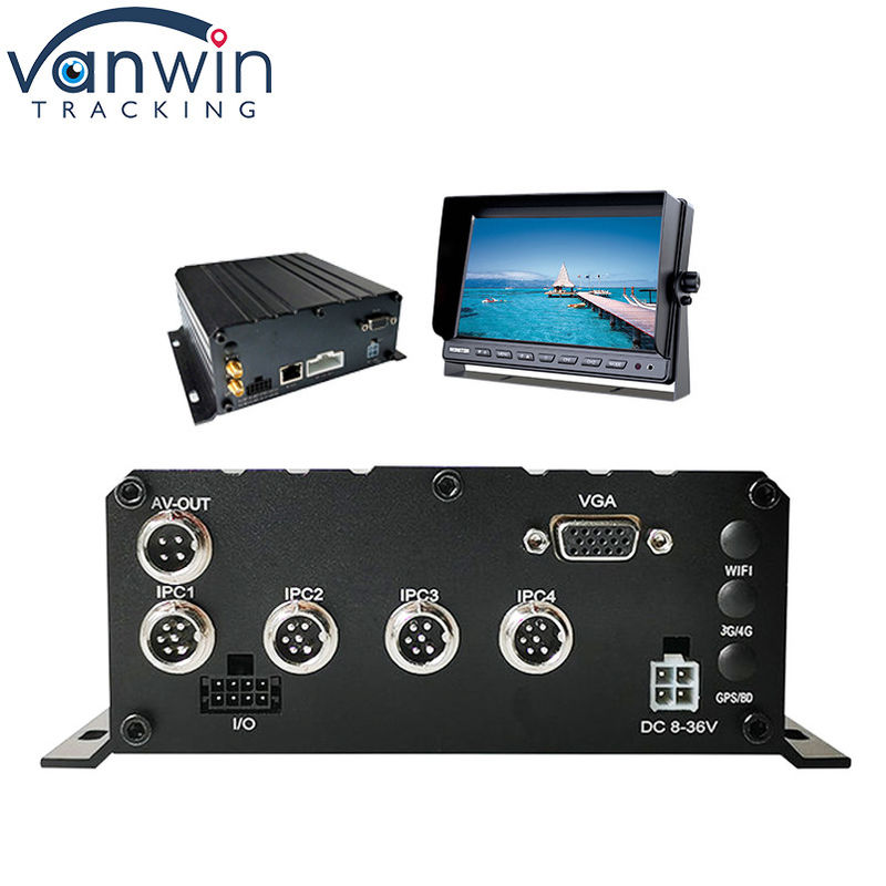 HD 1080P H.264 4 kanały Mobilny DVR GPS WIFI Autobus Autorejestrator