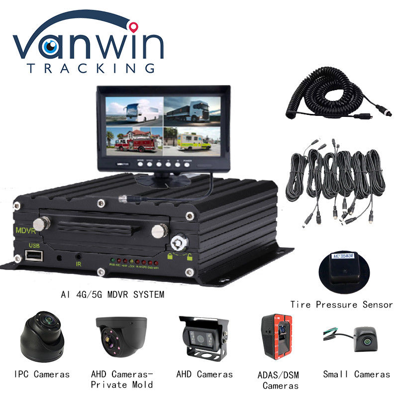 4G 5G WIFI GPS 8 CH AI Mobilny DVR ADAS DMS Z HDD SSD Karta SD Do samochodu Autobus