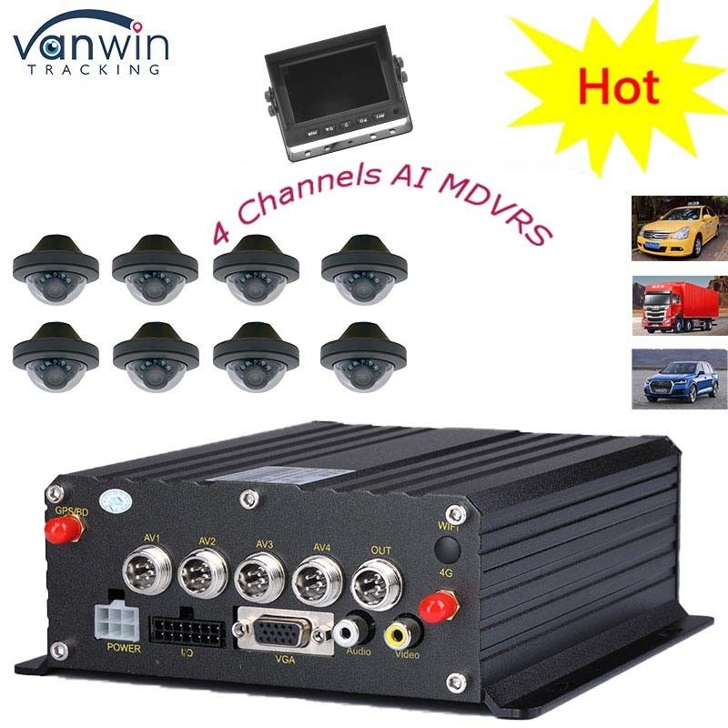 4G GPS WIFI Dual SD Card 4 Channel MDVR 1080P HDD AI DVR dla autobusów Floklift