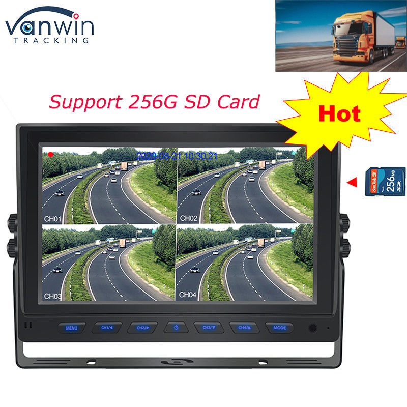 7-calowy monitor GPS 4G AHD 4CH w czasie rzeczywistym TFT Monitor samochodowy do autobusu samochodowego
