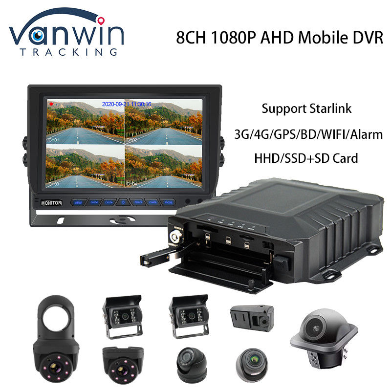 4G Starlink 1080P AHD 8 kanałów Samochody CCTV MDVR GPS 4G WIFI System kamer Mobilny DVR