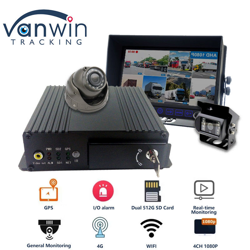 MAX 512GB Dual SD Card Storage 4CH Mobile DVR Z 4G GPS 1080P Full HD SD Card Mdvr