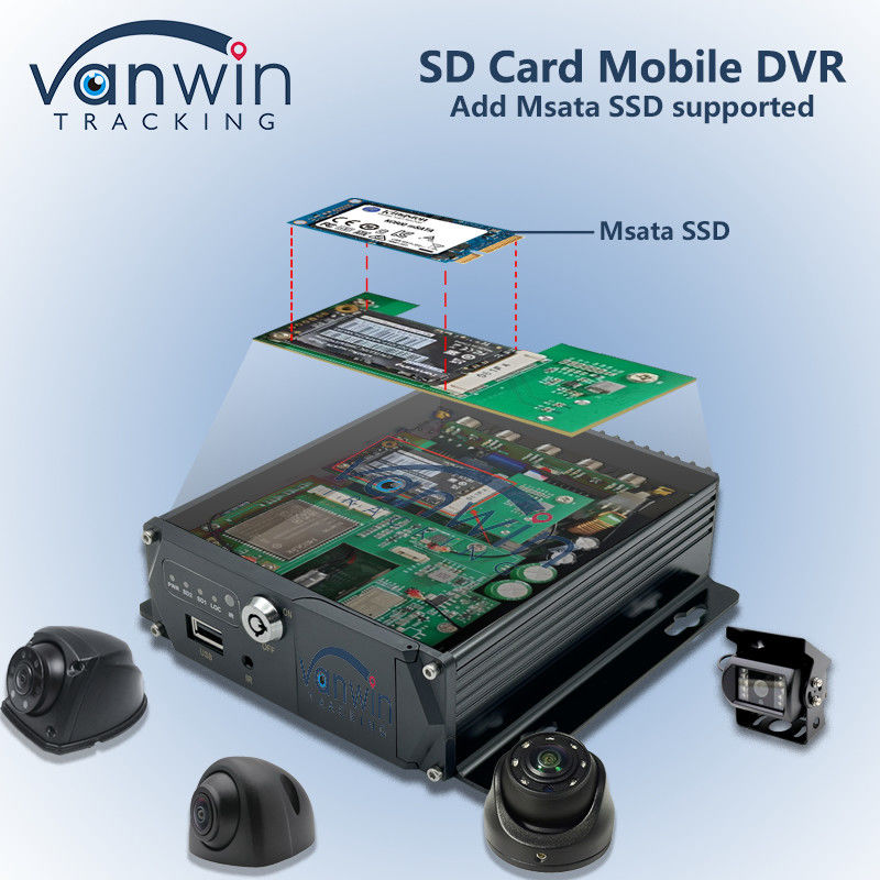 Mini Size Add Msata SSD Wspierany 4CH Mobilny DVR 4G Pojazd GPS Śledzenie MDVR