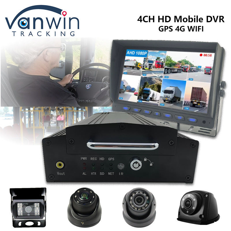 4 kanały HDD SSD Mobilny DVR 1080P 4G Wi-Fi GPS MDVR Pojazd Kamera Samochód System CCTV