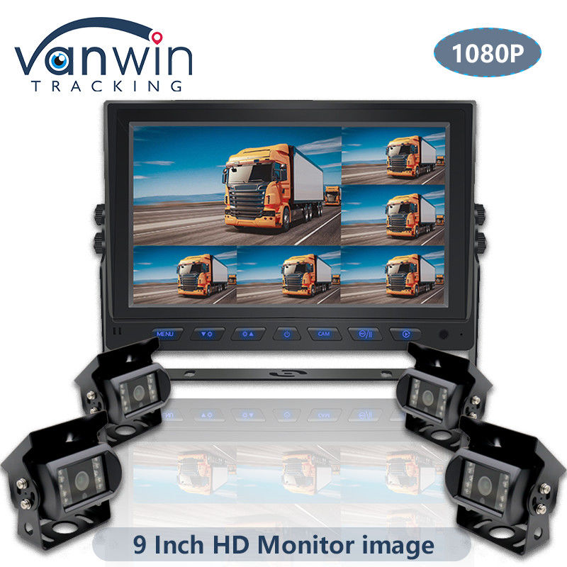 9 cali AHD 1080P MDVR Monitor 8-kanałowy Full HD Split Display Monitor dla pojazdów
