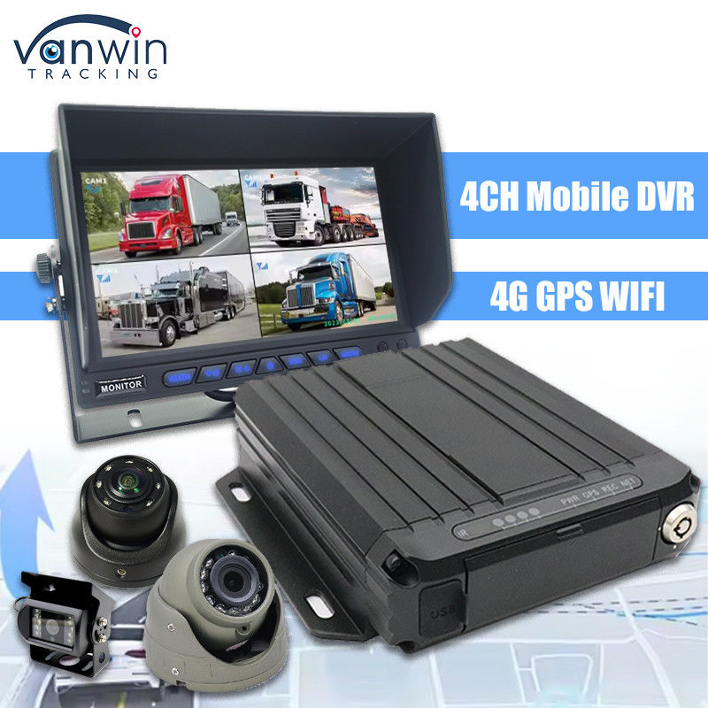 OEM ODM Real Time 4CH GPS Mobile DVR z 4G 1080P WiFi Dual SD Card MDVR dla autobusu