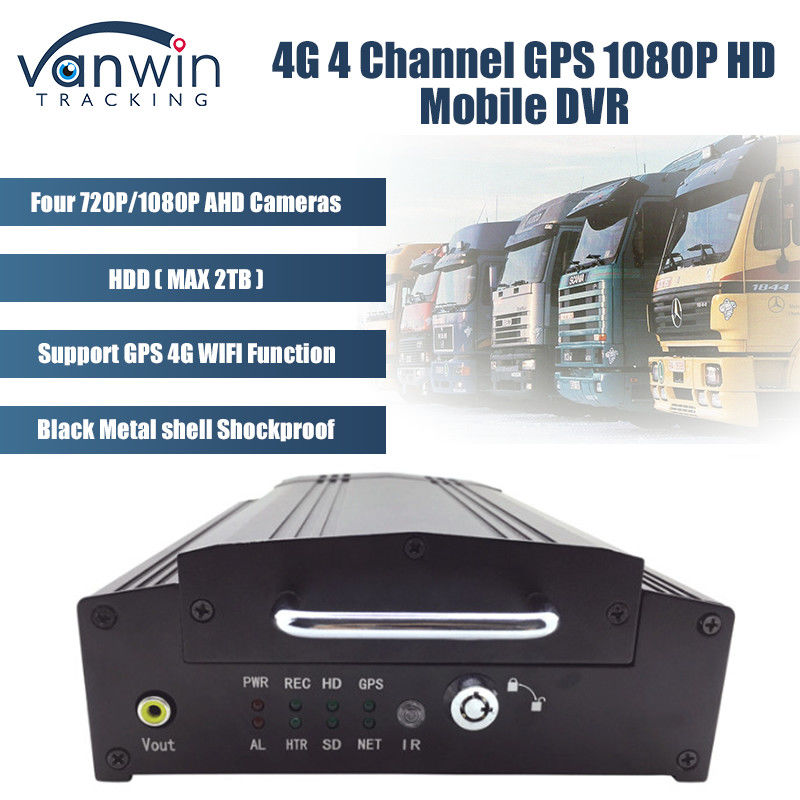 4CH 4G HDD Mobilny DVR GPS Wi-Fi Live Video Samochód CCTV DVR Samochód Cmsv6 System
