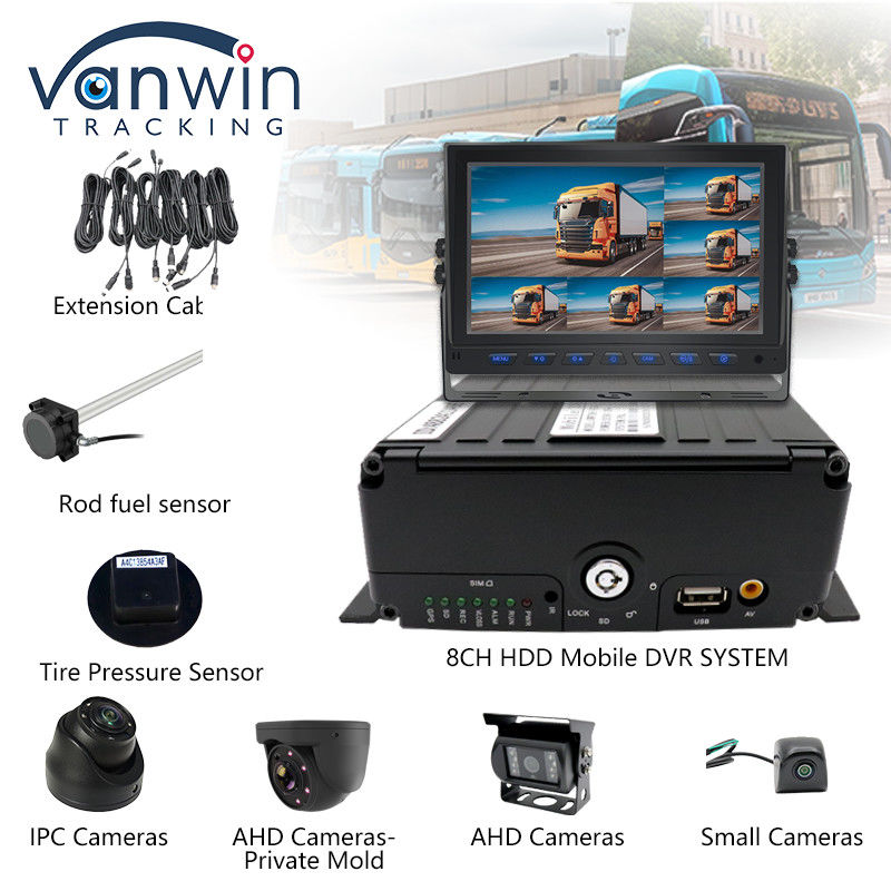 Full HD 1080P 8CH Mobilny DVR H.265 CMSV6 Kierowca autobusu 4G Wi-Fi MDVR Kamera samochodowa Autobus