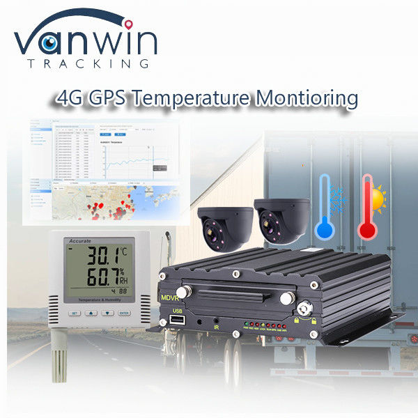Bezprzewodowy rejestrator 4CH 4G GPS Monitoring temperatury dla pojazdów chłodniczych