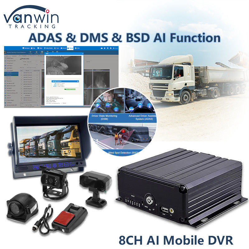 8CH AI Mobile DVR z funkcją ADAS DMS BSD MDVR Advanced Vehicle Security Solution