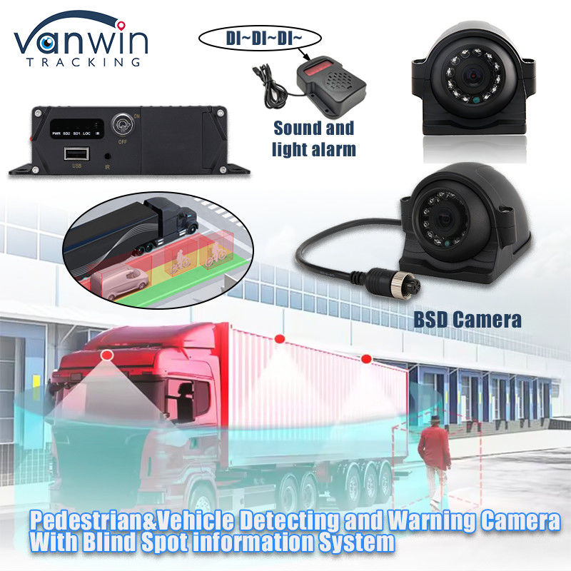 1080P AHD IP69K BSD AI Camera Blind Spot Detection System Aid z alarmem dźwiękowym i świetlnym