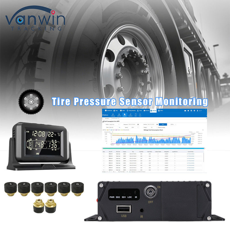 4CH GPS 4G Monitoring w czasie rzeczywistym Mobilny DVR Zewnętrzny system monitorowania ciśnienia w oponach