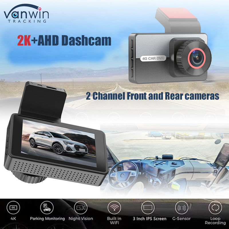 2K 1080P Dual Dash Cam WiFi APP Control Night Vision Parking Monitor G-Sensor dla samochodu
