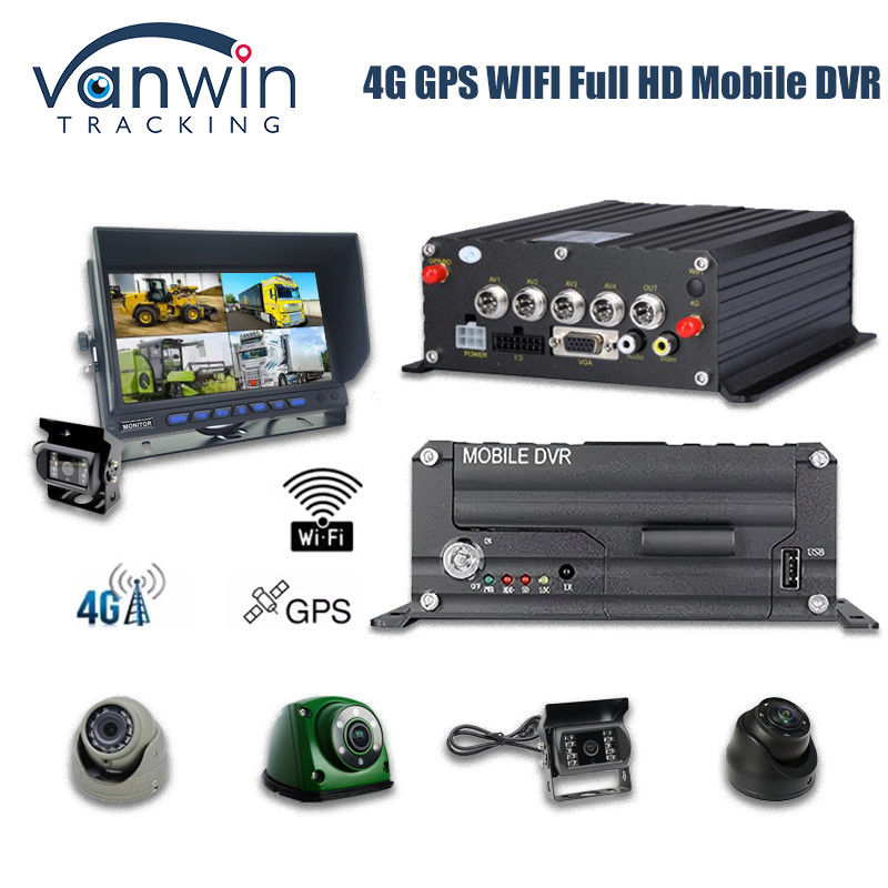 4CH 1080P HDD Mobilny DVR 4G GPS Real Time Monitoring And Tracking Urządzenie do przechowywania danych