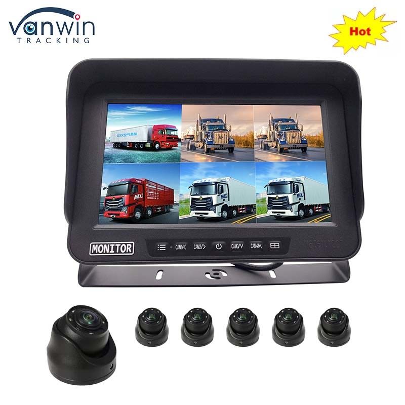 AHD 1080P MDVR Monitor 10,1 cali 6 kanałów wodoodporny podzielony wyświetlacz Monitor SD Karta dla pojazdów