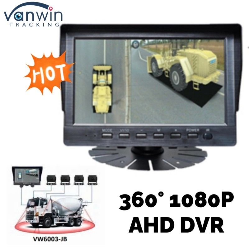 360-stopniowy AHD DVR 7 / 9 / 10,1-calowy system nagrywania kamer samochodowych dla ciężarówek autobusów