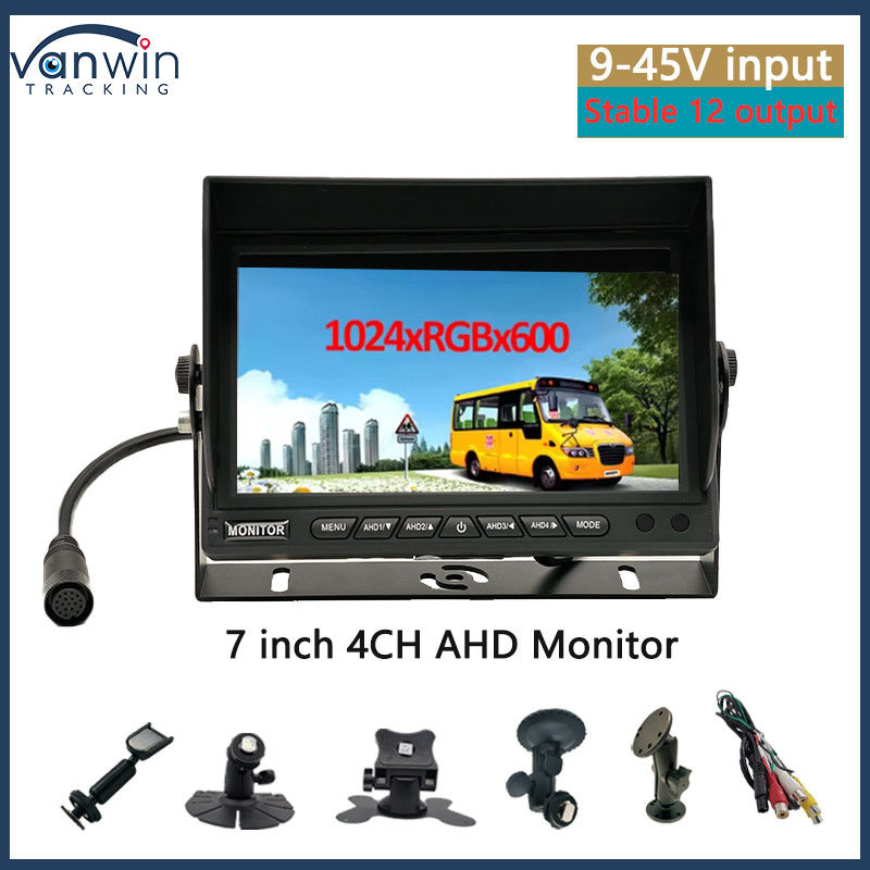 Monitor samochodowy 7 cali wyjście VGA CCTV Auto-kompatybilny ekran monitorujący z kapeluszem słonecznym