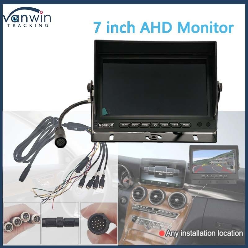 AHD 1080P MDVR Monitor 7 Inch Split Display Monitor Karta SD Kamera z tyłu zestaw odwrotny do samochodu kempingowego
