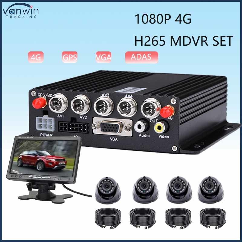 4CH MDVR ADAS z GPS 4G Wi-fi HDD Opcjonalny samochód monitorujący czas