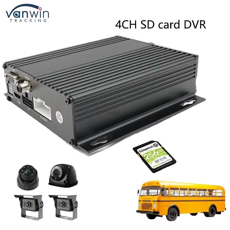 4 kanały AHD 1080P SD Card 256G Mobilny DVR z USB VGA Port dla samochodów ciężarowych Security DVR Recorder