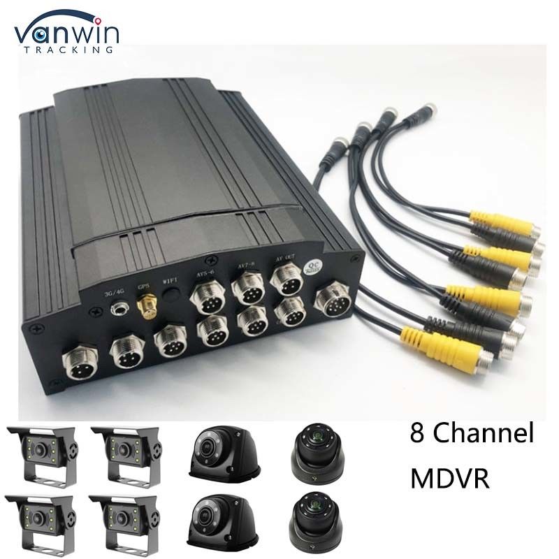 Ciężki 8CH mobilny rejestrator CCTV 1080P AHD & SD Card Backup dla taksówki / autobusu / ciężarówki