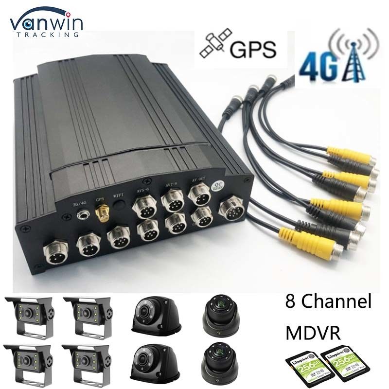 Full HD 1080P 8CH Mobilny DVR Karta SD 4G GPS H.265 CMSV6 System bezpieczeństwa DVR dla autobusów i ciężarówek