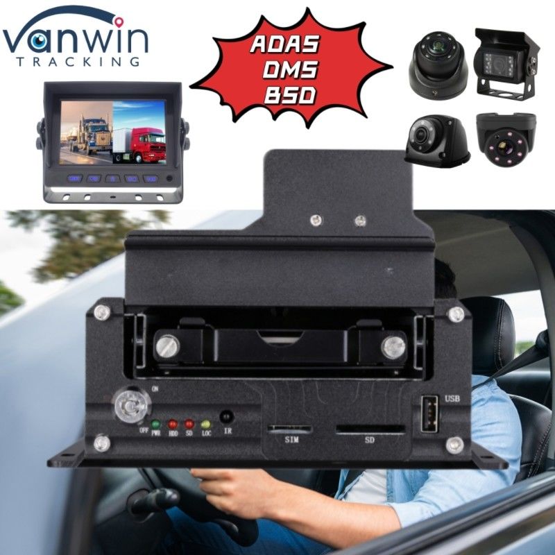 Profesjonalny 4CH HDD DVR wsparcie ADAS DMS BSD Funkcja 4G GPS Tracker pojazdu