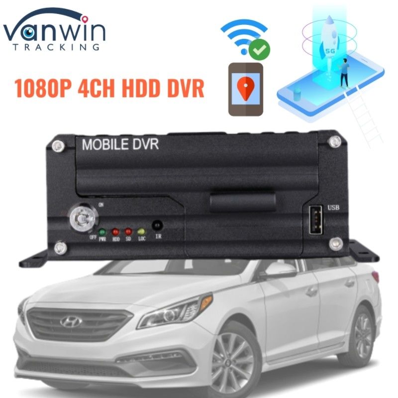 1080P 4CH HDD DVR 5G GPS Tracker System monitorowania pojazdów dla bezpieczeństwa floty