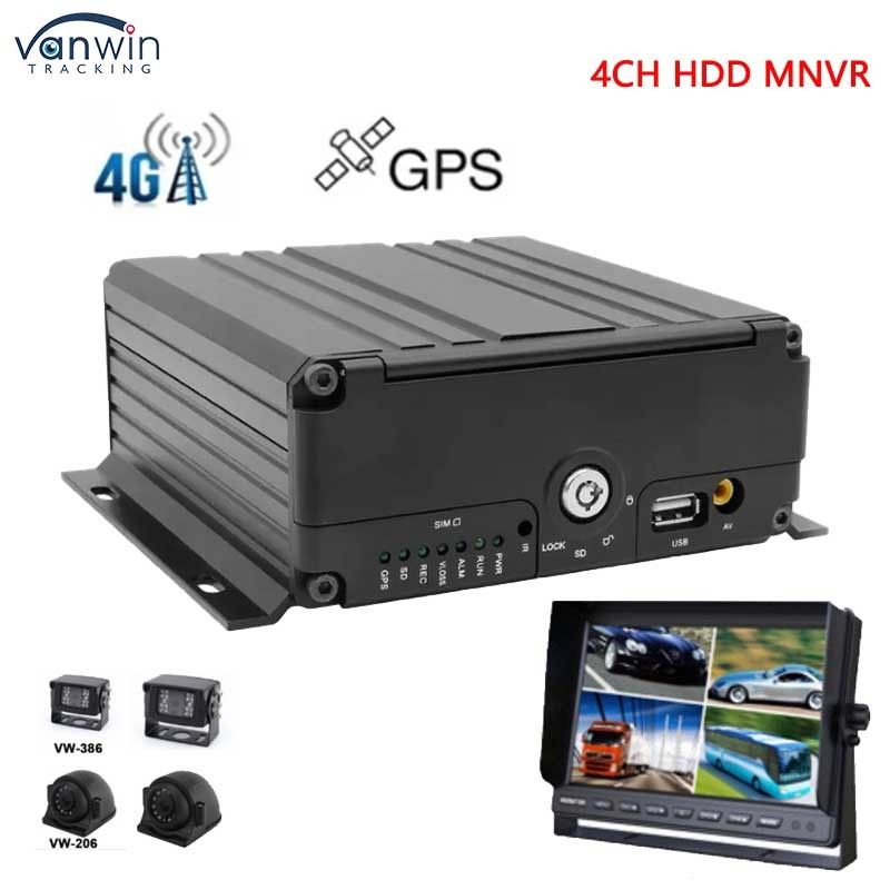 4 kanały mobilne NVR z zdalnym monitorowaniem sieci 1080P 3G 4G GPS WiFi