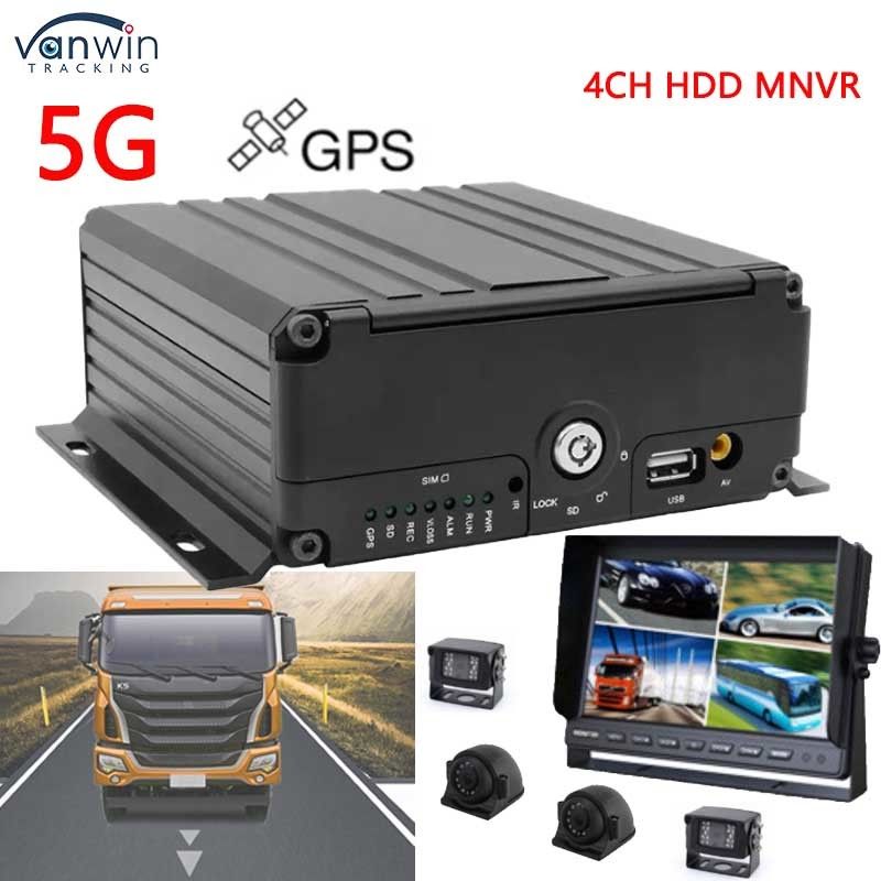 4CH Mobilny NVR1080P AHD 5G WIFI I GPS 1 HHD Sieciowy rejestrator wideo