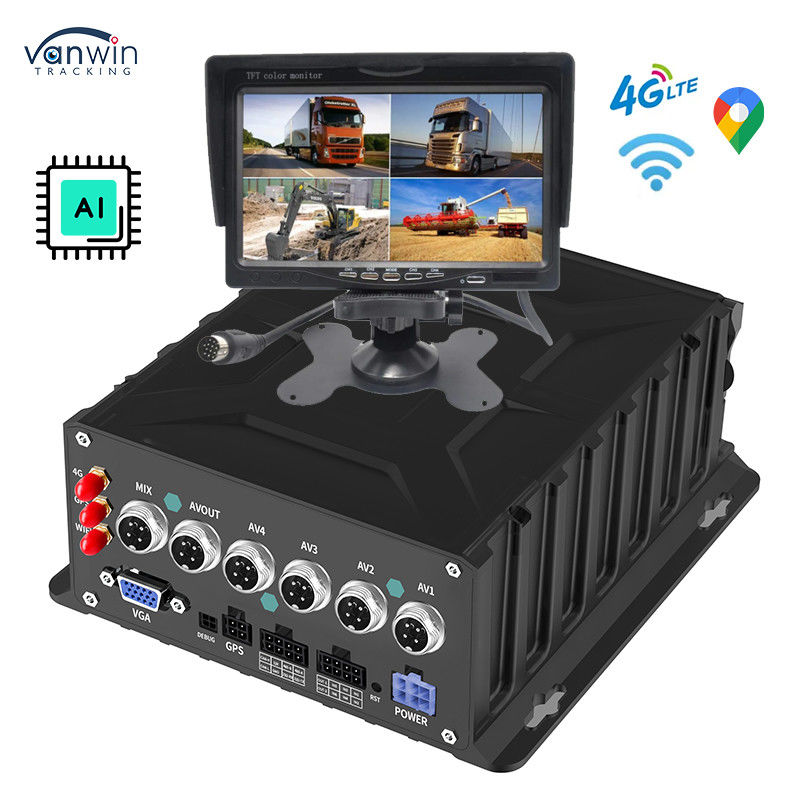 4CH 1080P Monitoring pojazdów Camera AI MDVR System GPS tracker pojazdu