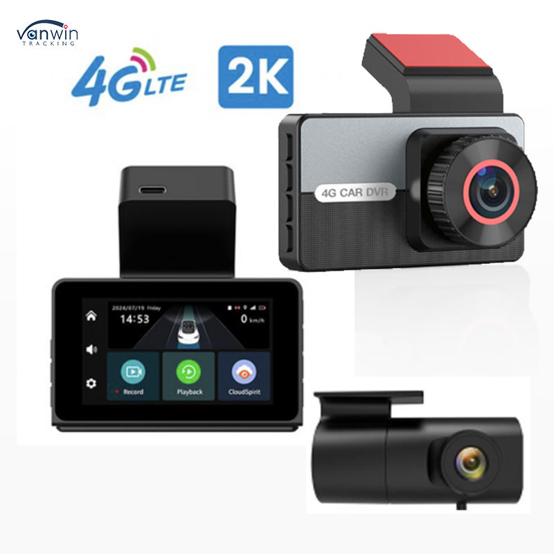 Kamera samochodowa Dash Cam 2K 4G z podwójnym obiektywem, noktowizją, czarną skrzynką DVR do jazdy samochodem