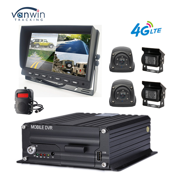 1080P 4CH MDVR Kamera wodoodporna 7 cali Monitor Rejestrator 4G GPS Odwrotna kamera zapasowa Pojazd Autobus Pojazd Samochód Pomoc w odwróceniu