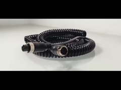 Wideo samochodowe lotnictwo wiązka sprężynowa przyczepa łącznik Wire 4-pin/RCA Spiral Extension Curled Cable